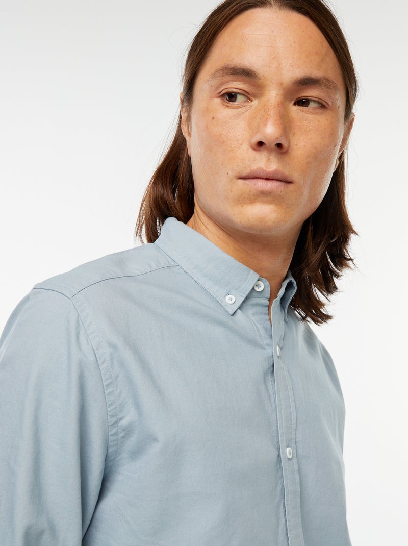 Chemise oxford regular fit Bleu - Kiabi