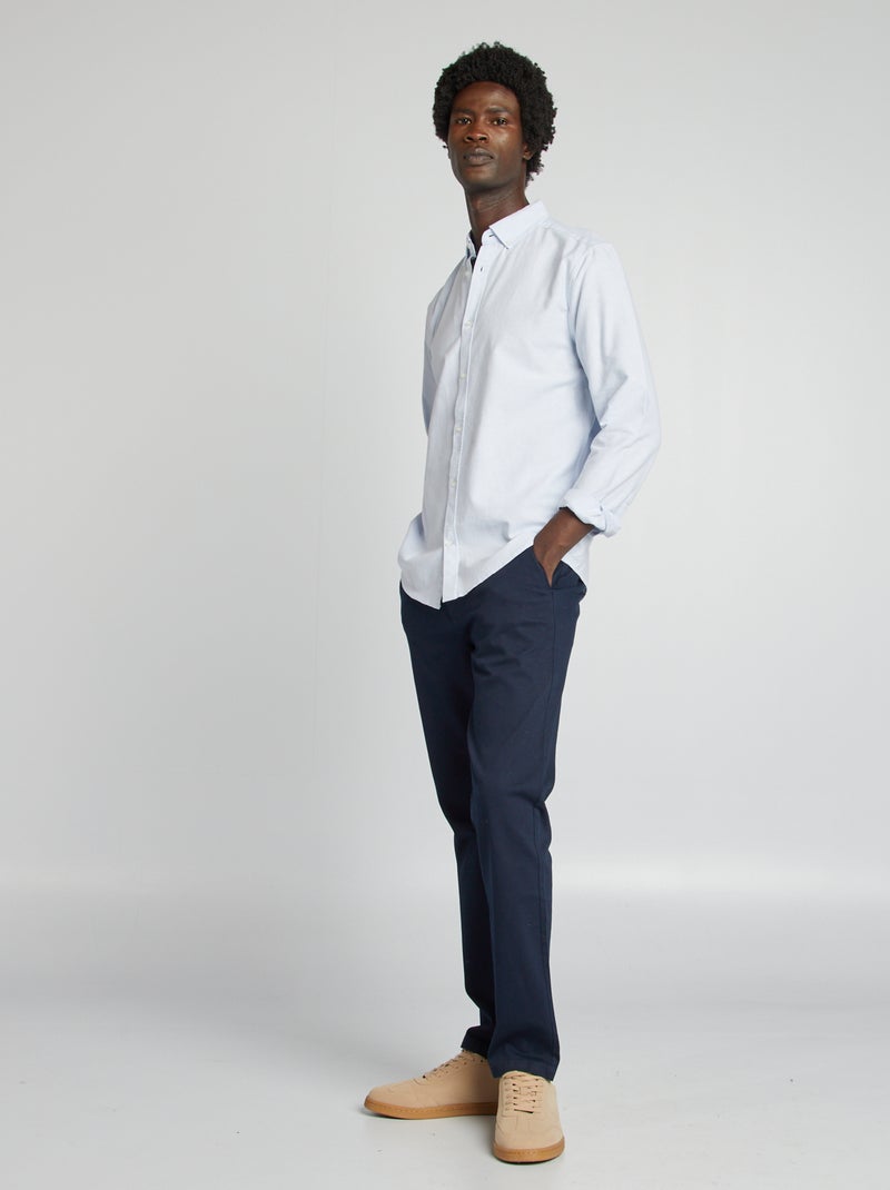 Chemise oxford regular fit Bleu - Kiabi