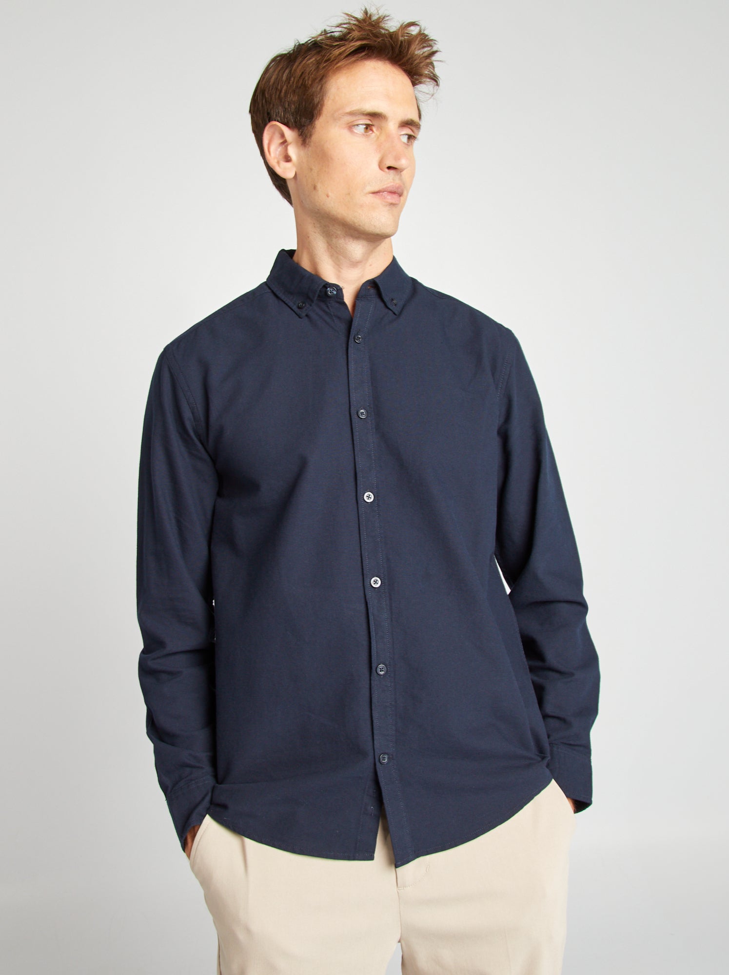 chemise bleu nuit homme