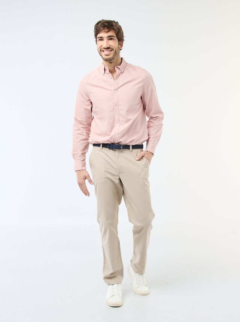 Chemise oxford regular fit Rose - Kiabi