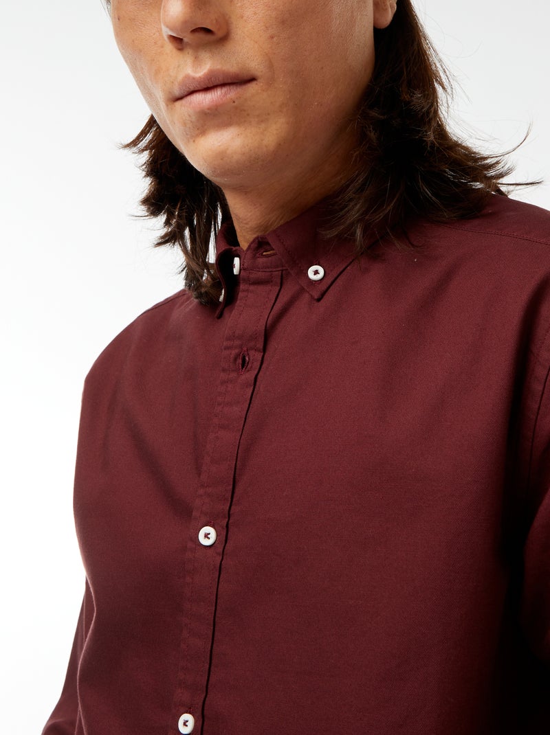Chemise oxford regular fit Rouge - Kiabi