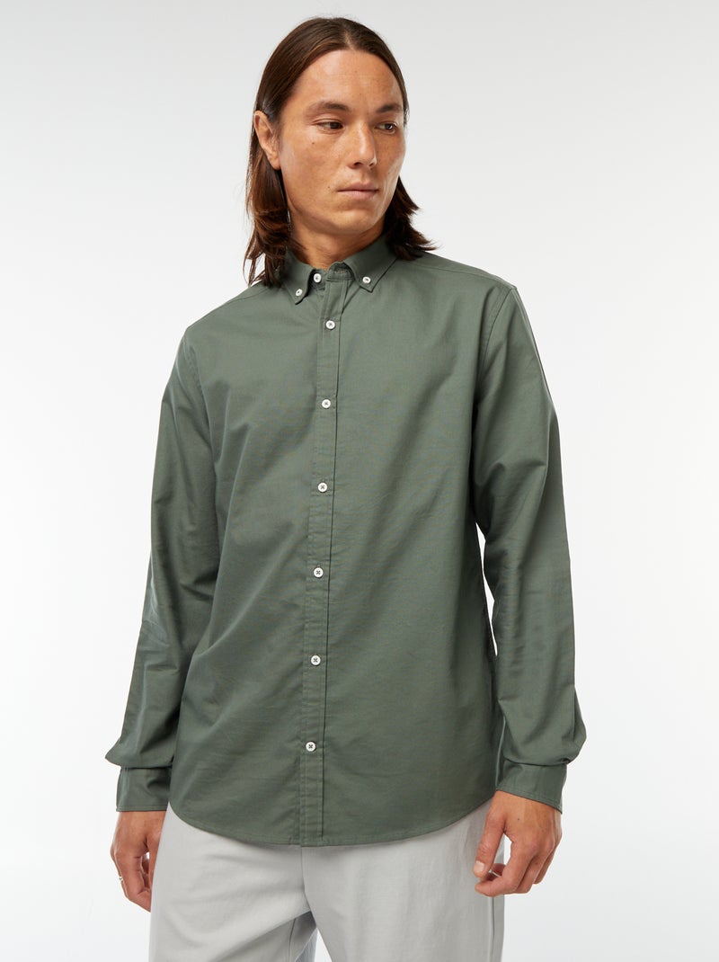 Chemise oxford regular fit Vert - Kiabi