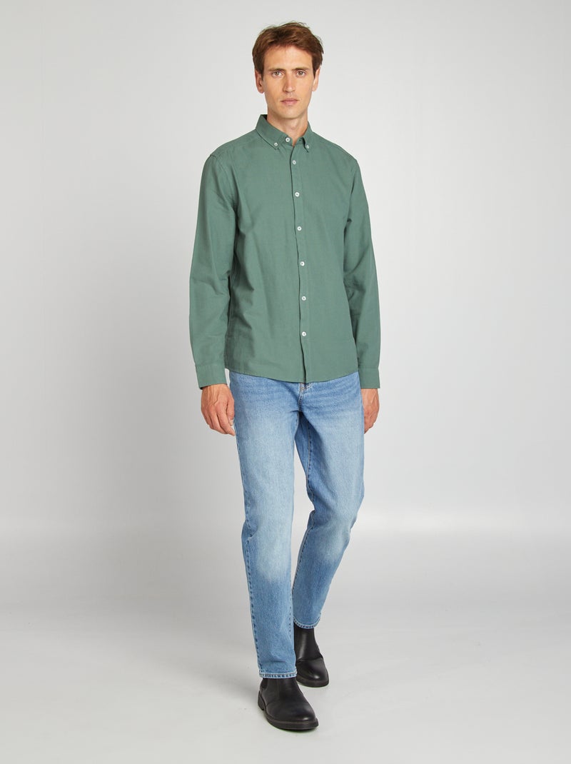 Chemise oxford regular fit Vert - Kiabi