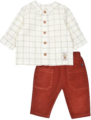 Chemise pantalon sebastien tisse teint