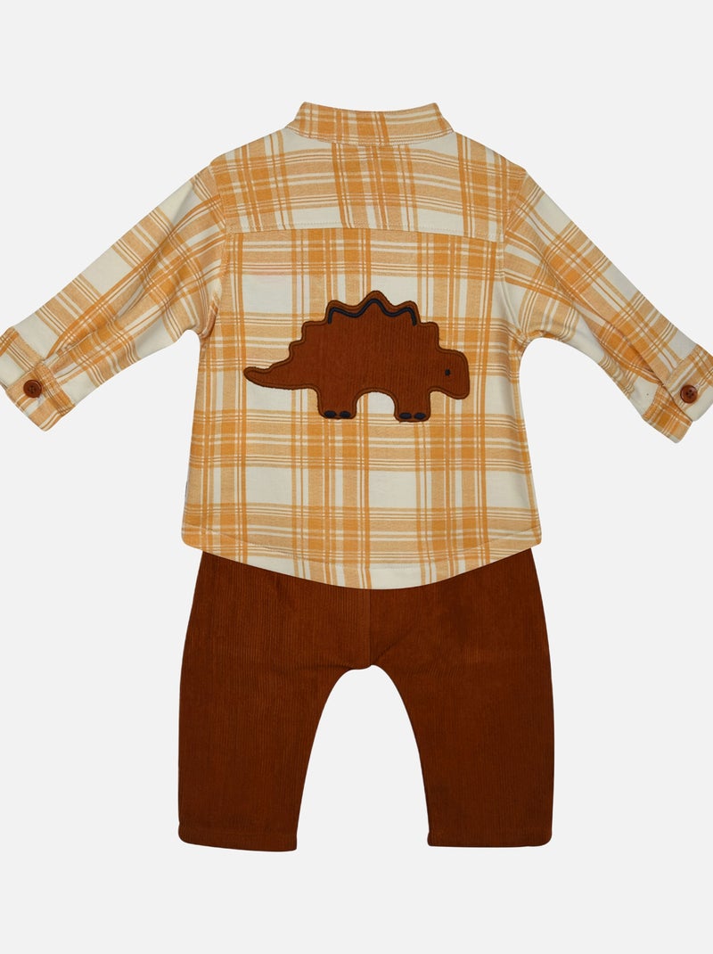 CHEMISE + PANTALON VELOURS FRIEDRICH Orange - Kiabi