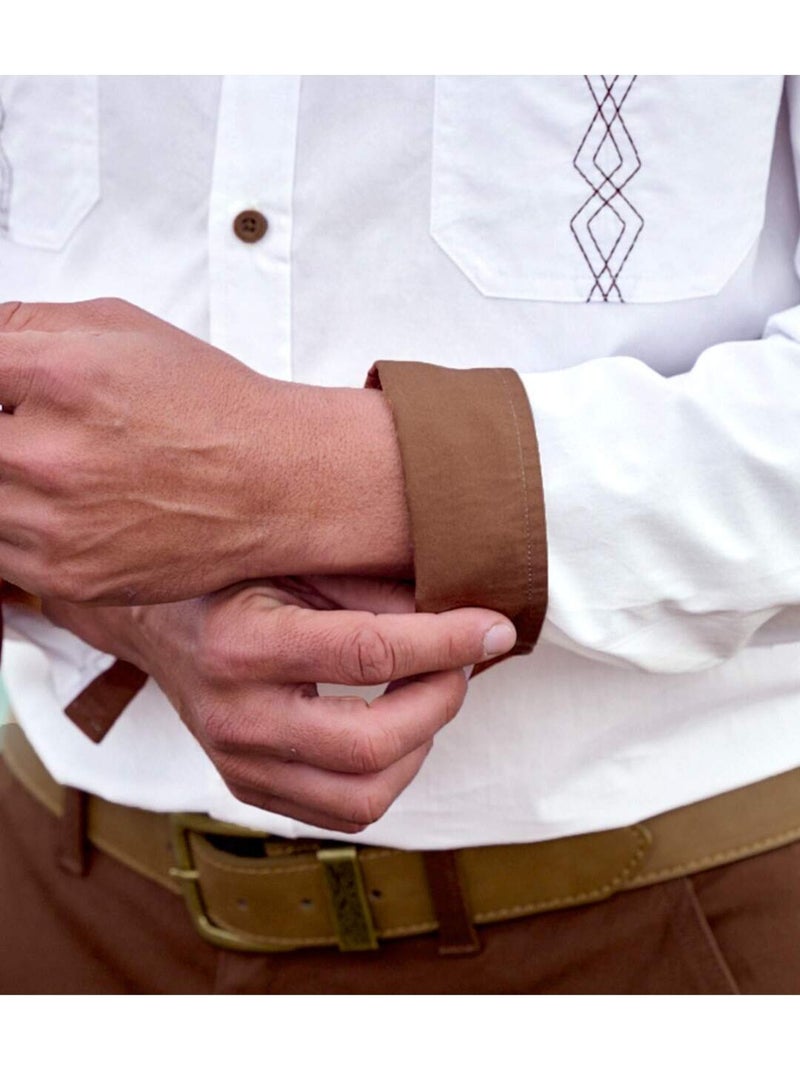 Chemise Pilote Exploration   - ATLAS FOR MEN Blanc - Kiabi