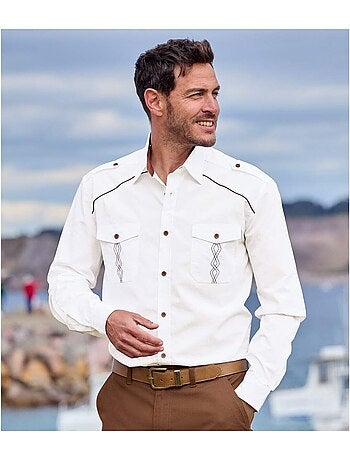 Chemise pilote en popeline - atlas for men