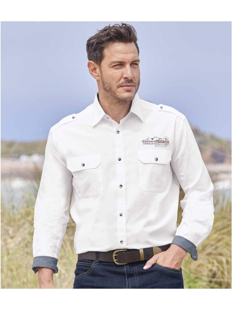 Chemise Pilote MacLead  - Atlas For Men Blanc - Kiabi