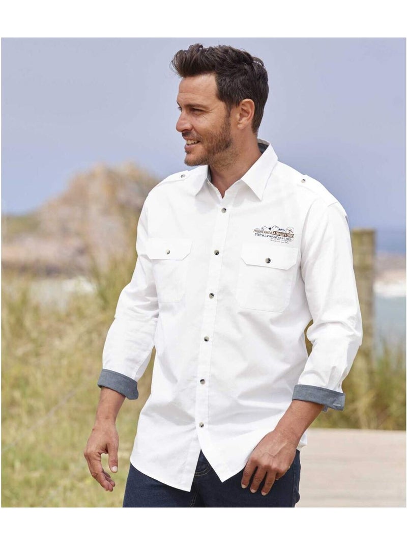 Chemise Pilote MacLead  - Atlas For Men Blanc - Kiabi