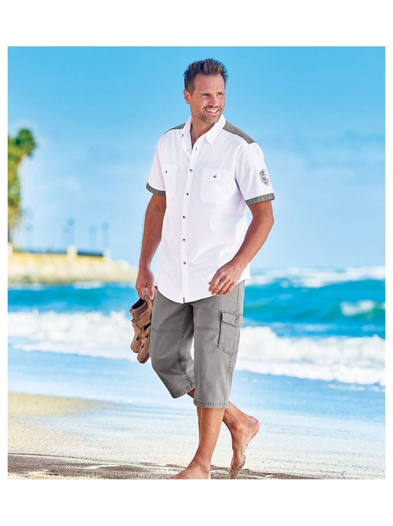 Chemise Pilote Ocean - ATLAS FOR MEN Blanc - Kiabi