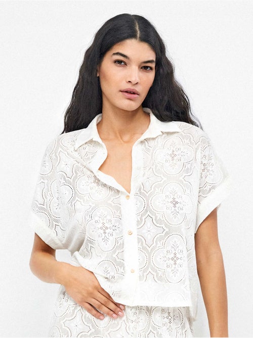 Chemise plage en tissu structuré - Kiabi