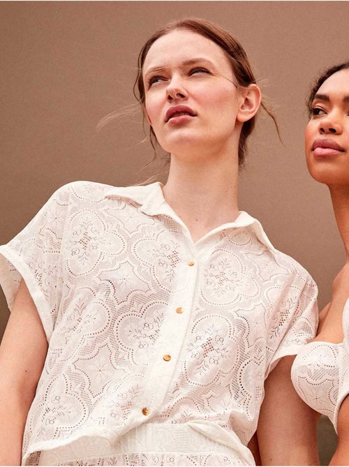 Chemise plage en tissu structuré - Kiabi
