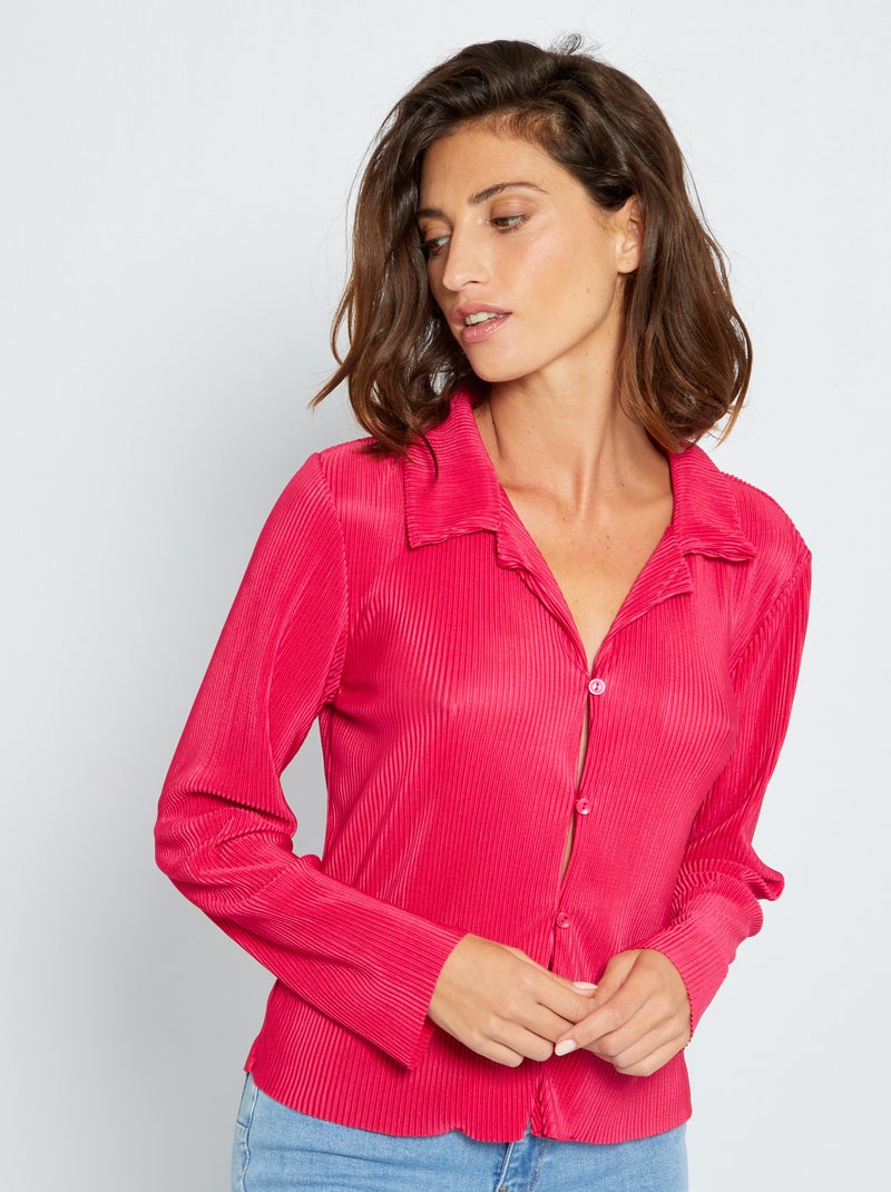 Chemise plissée Framboise - Kiabi
