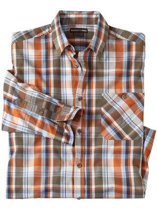 Chemise Popeline à Carreaux   - ATLAS FOR MEN