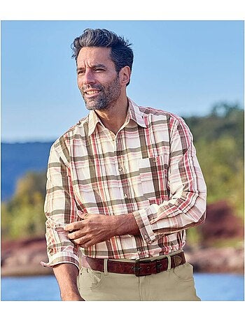 Chemise Popeline à Carreaux - ATLAS FOR MEN