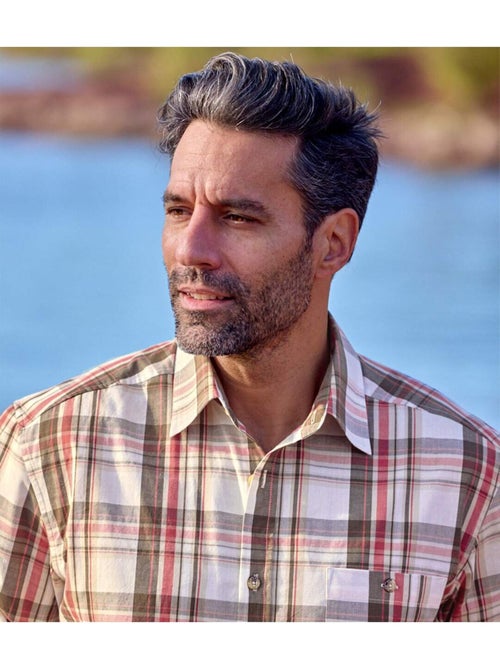 Chemise Popeline à Carreaux   - ATLAS FOR MEN - Kiabi