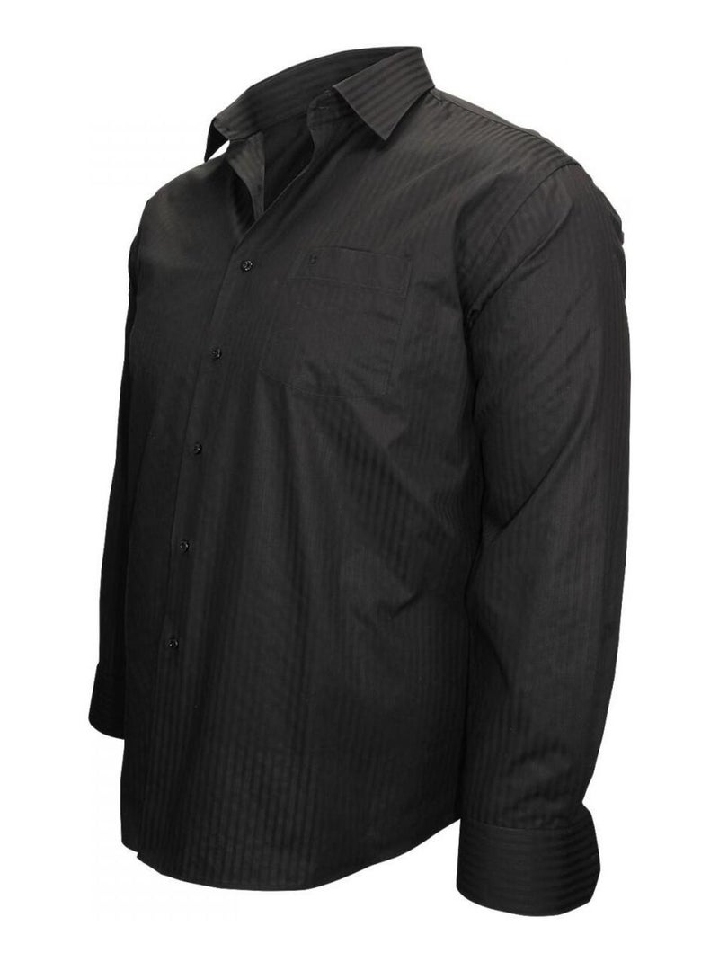 Chemise popeline armurée PRESTIGE Noir - Kiabi
