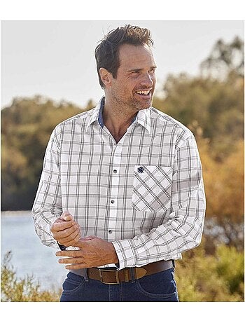 Chemise popeline carreaux montréal - atlas for men