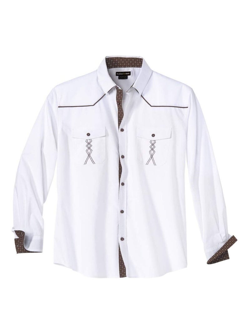 Chemise Popeline Destination Arizona  - Atlas For Men Blanc - Kiabi