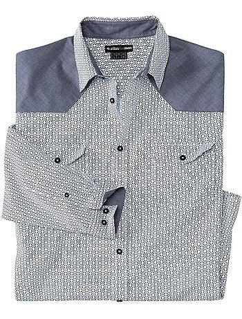 Chemise popeline micromotifs fantaisie - atlas for men