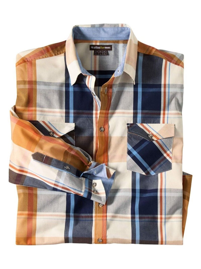 Chemise Popeline Passion Outdoor  - Atlas For Men Multicolore - Kiabi