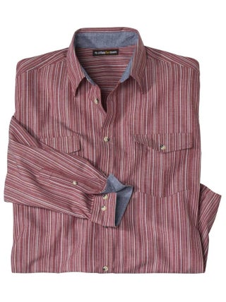 Chemise Popeline Rayée   - ATLAS FOR MEN