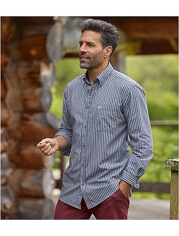 Chemise Popeline Rayée - ATLAS FOR MEN