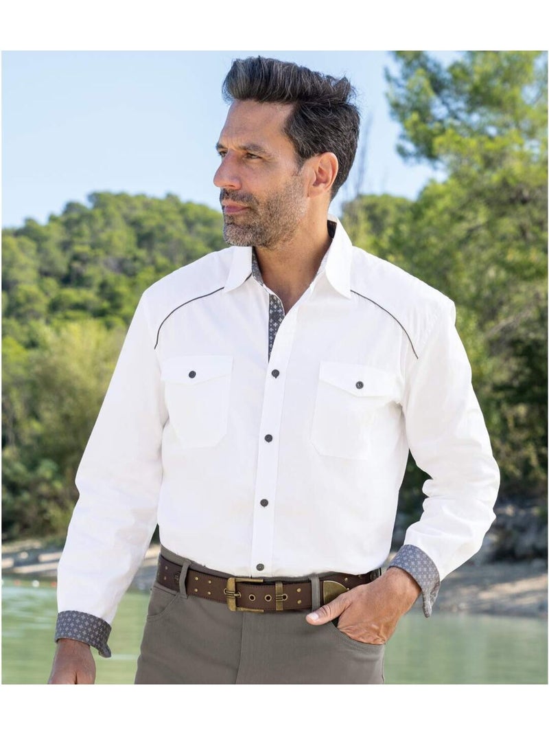 Chemise Popeline Sun Valley  - Atlas For Men Blanc - Kiabi