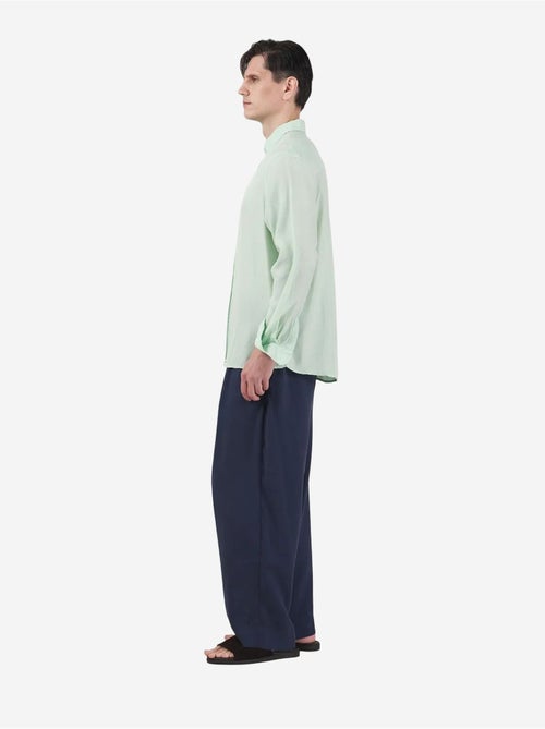 Chemise pour homme, coupe classique, col boutonné, couleur tencel unie giesto - Kiabi Chemise pour homme, coupe classique, col boutonné, couleur tencel unie giesto - Kiabi