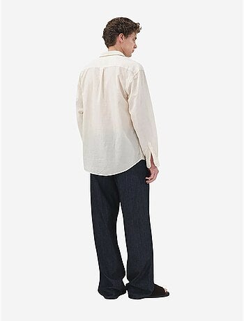 Chemise pour homme en popeline unie avec poche giesto