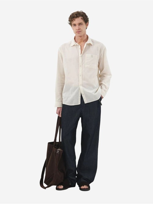 Chemise pour homme en popeline unie avec poche giesto - Kiabi Chemise pour homme en popeline unie avec poche giesto - Kiabi