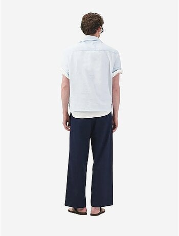 Chemise pour homme, manches courtes, en popeline unie giesto