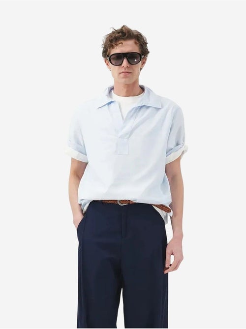 Chemise pour homme, manches courtes, en popeline unie giesto - Kiabi