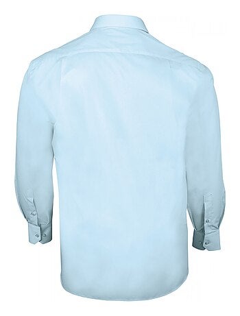 Chemise homme grande taille premium coupe droite BASIC Doublissimo Bleu ciel , 53,54 6XL