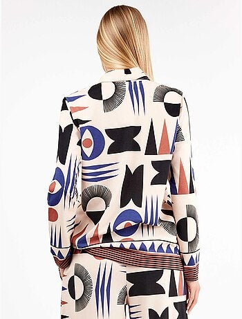 Chemise pyjama motifs géométriques