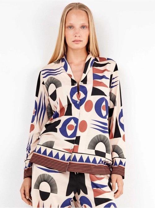 Chemise pyjama motifs géométriques - Kiabi Chemise pyjama motifs géométriques - Kiabi