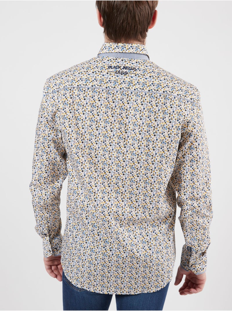 CHEMISE RALLYE EXPERIENCE Bleu Jaune - Kiabi