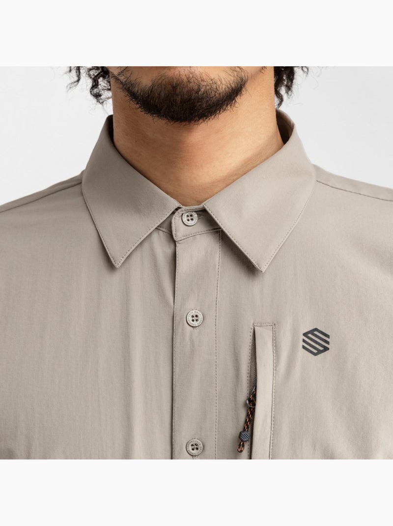 Chemise randonnée manches longues homme randonnée homme ferrata Marron - Kiabi