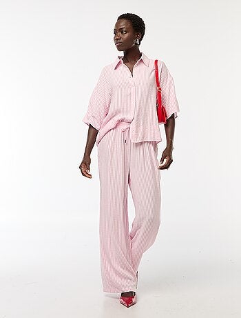 Chemise rayé à maches courtes