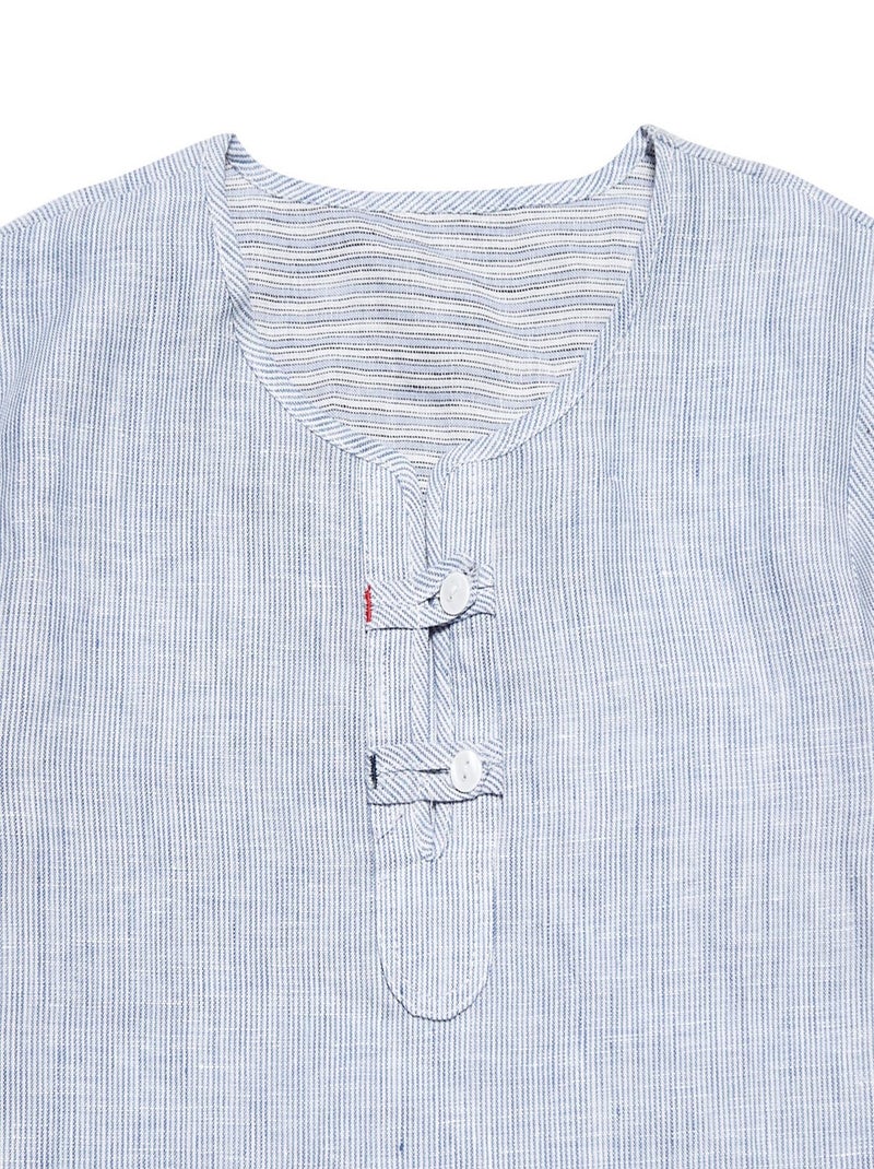 Chemise Rayée   - Cérémonie   ROBINSON - La Faute à Voltaire Bleu - Kiabi
