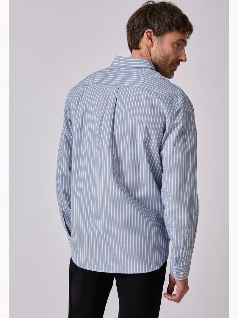 Chemise rayée - Damart Bleu - Kiabi