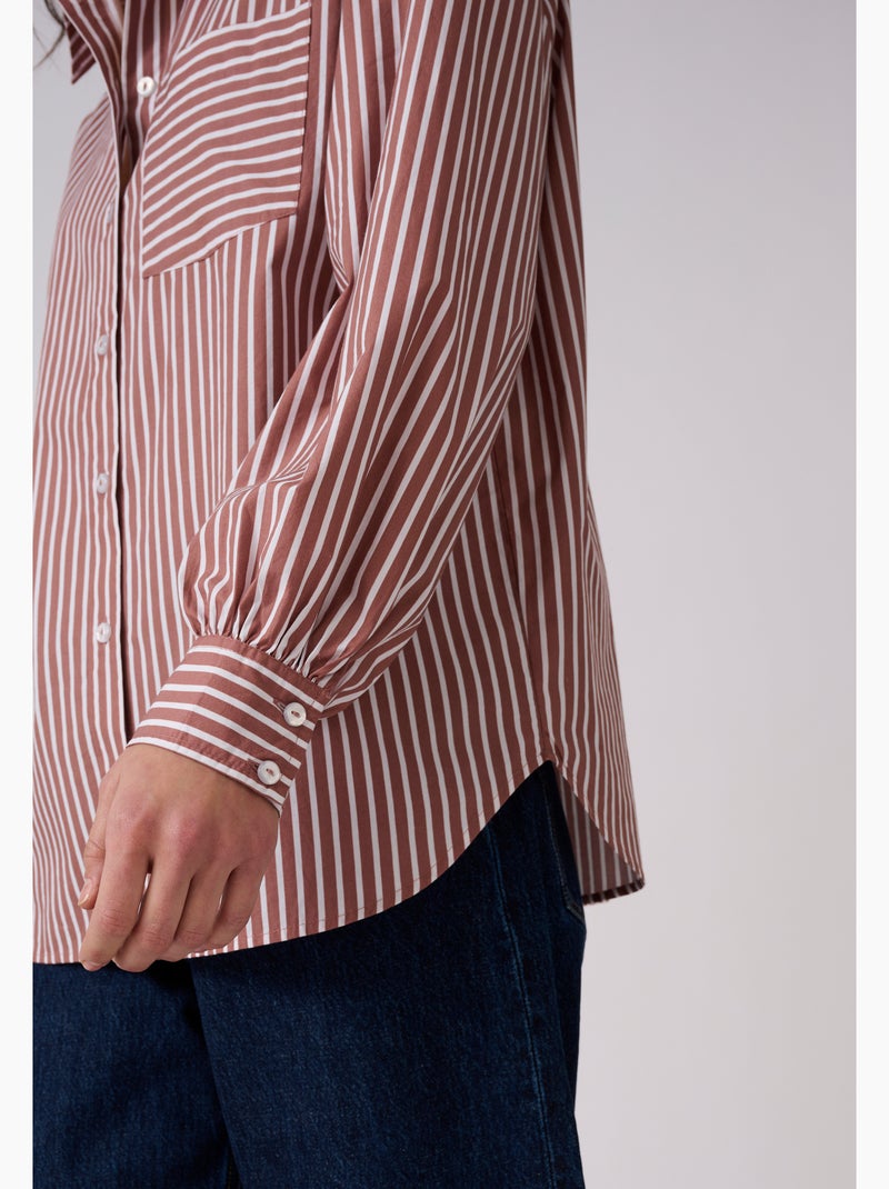 Chemise rayée - damart Rose - Kiabi