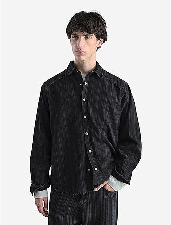 Chemise rayée à boutons pour homme giesto