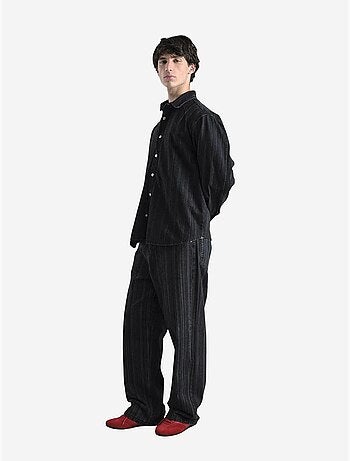 Chemise rayée à boutons pour homme giesto