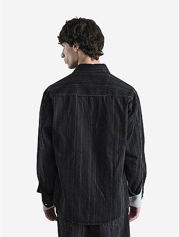 Chemise rayée à boutons pour homme giesto