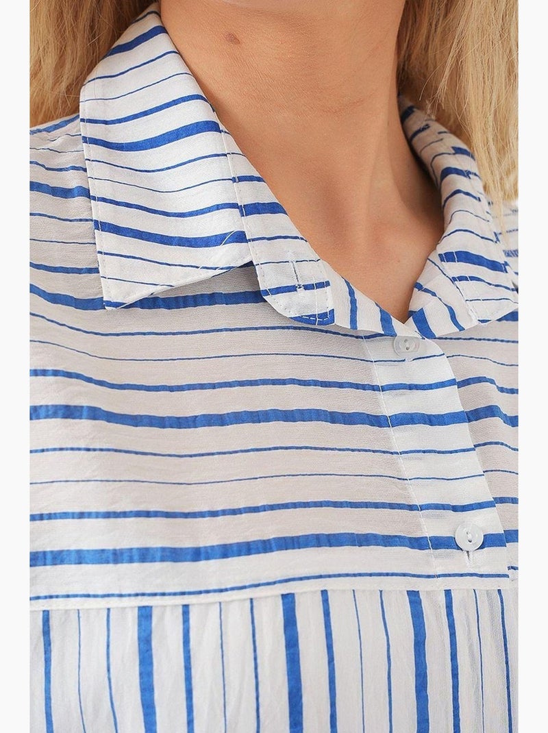Chemise rayée à manches courtes bdart Blanc - Kiabi