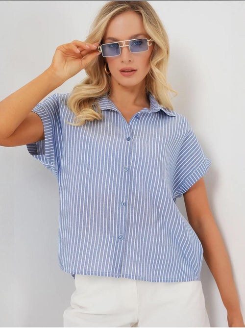 Chemise rayée à manches courtes bdart - Kiabi Chemise rayée à manches courtes bdart - Kiabi