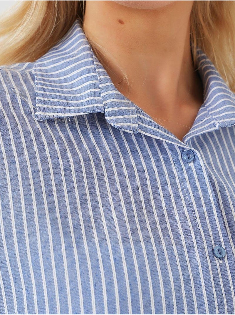 Chemise rayée à manches courtes bdart Bleu - Kiabi
