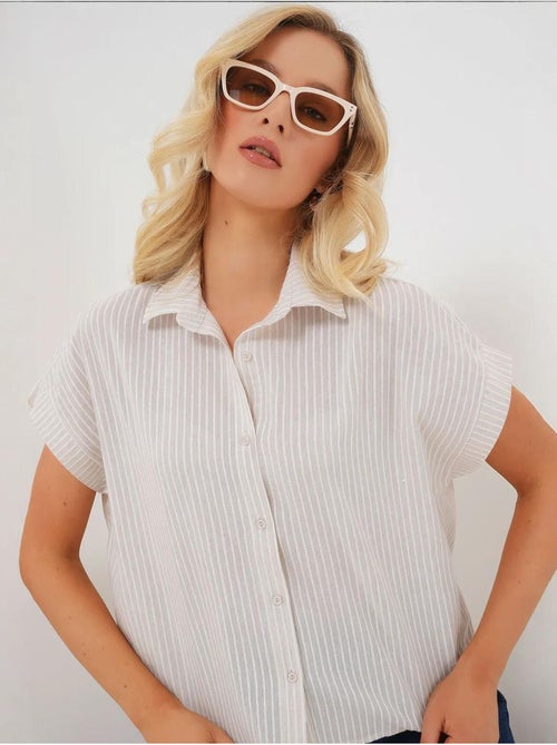 Chemise rayée à manches courtes bdart - Kiabi