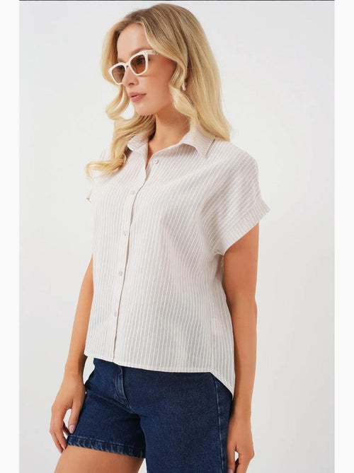 Chemise rayée à manches courtes bdart - Kiabi